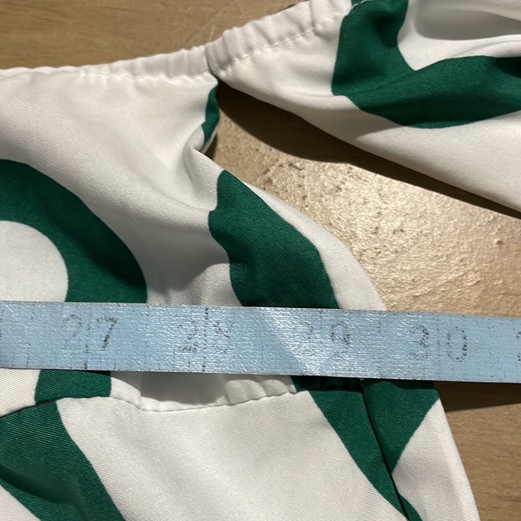 Shein Curve Green & White One Shoulder Mini Dress - Picture 5 of 6